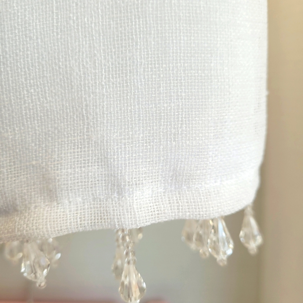 DKNY  Valance with Crystal embellishments Lined 16x56 inches